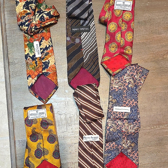 K&C Surrey - England Other - Bold Brown and Gray Striped Tie Collection